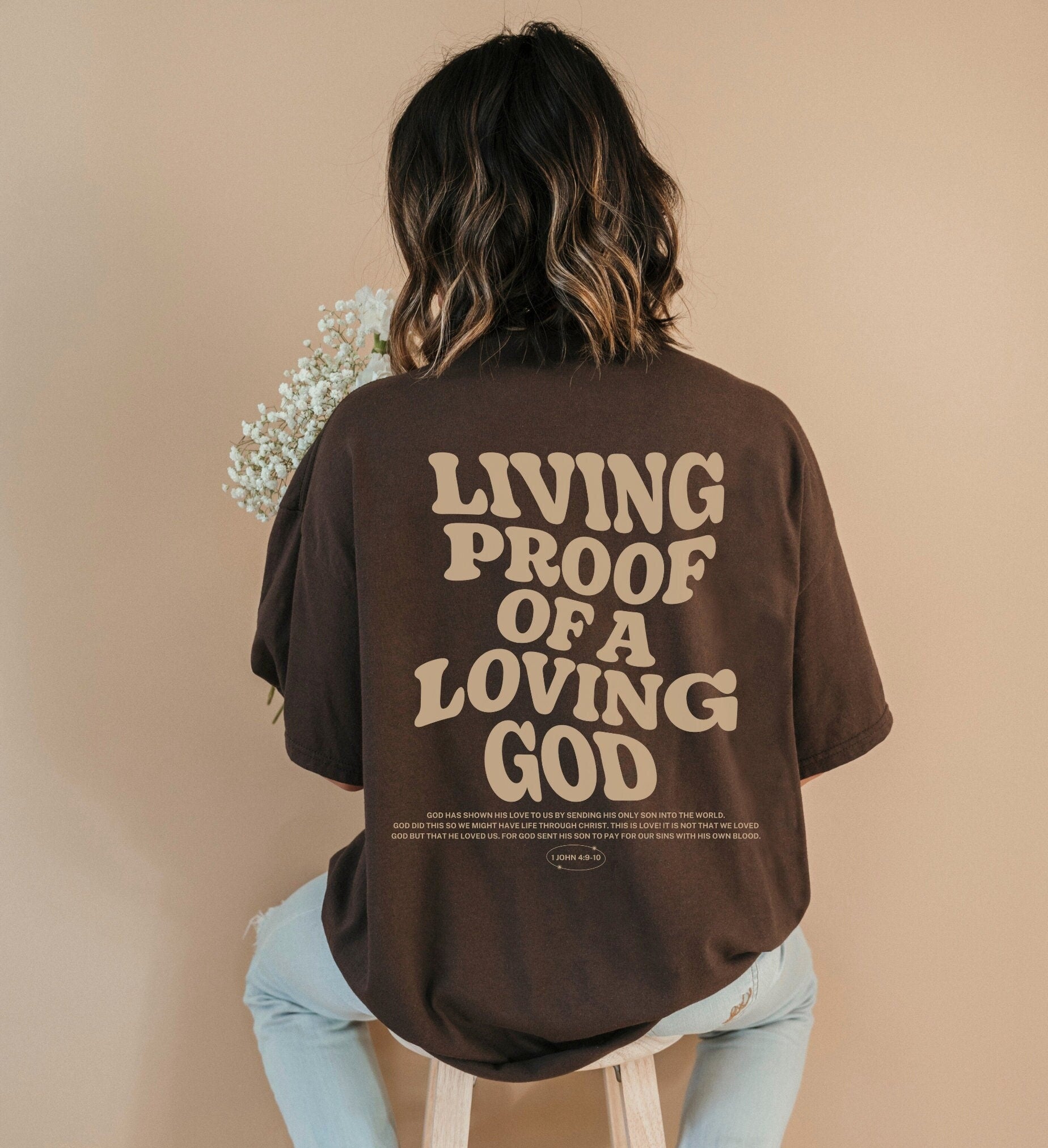 Aesthetic Christian Comfort Colors® Shirt For Men Christian Apparel Brown Jesus T-Shirt Christian Streetwear Clothing Bible Verse T Shirt Christian Men Gift